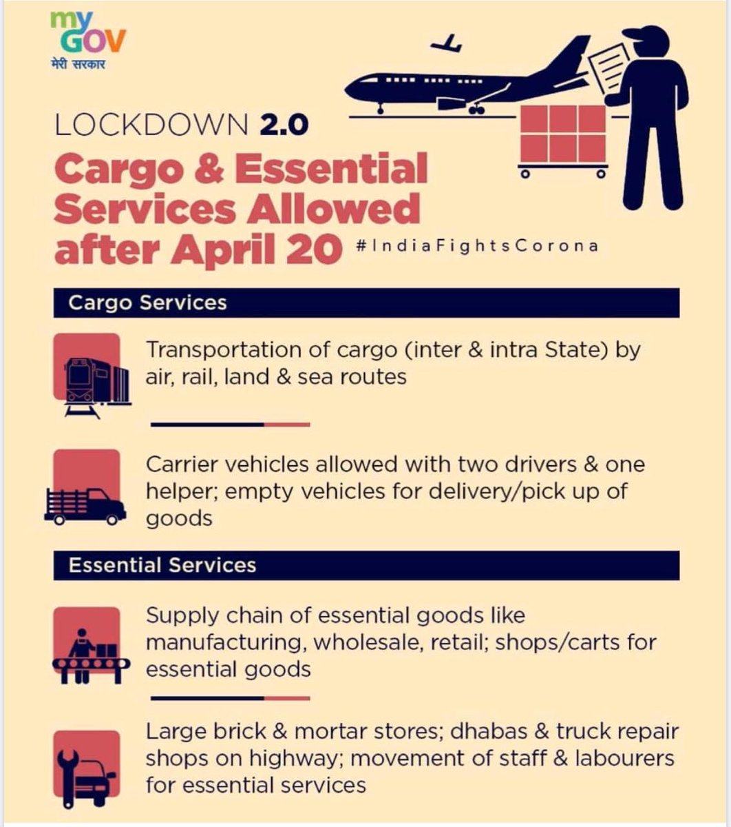 adadyndo's tweet photo. ❗#koronawirus #Indie❗
Nowe wytyczne obowiązujące od 20.04.2020.
Do 3.05 przedłużony został #lockdown w całych Indiach 🇮🇳, jednak od poniedziałku złagodzone będą niektóre przepisy. Rozporządzenie👉https://t.co/zYmvgGwrtE
#IndiaFightsCorona #COVID19Pandemic #Lockdown2_0 #PAIH https://t.co/QUnBa6OE9u