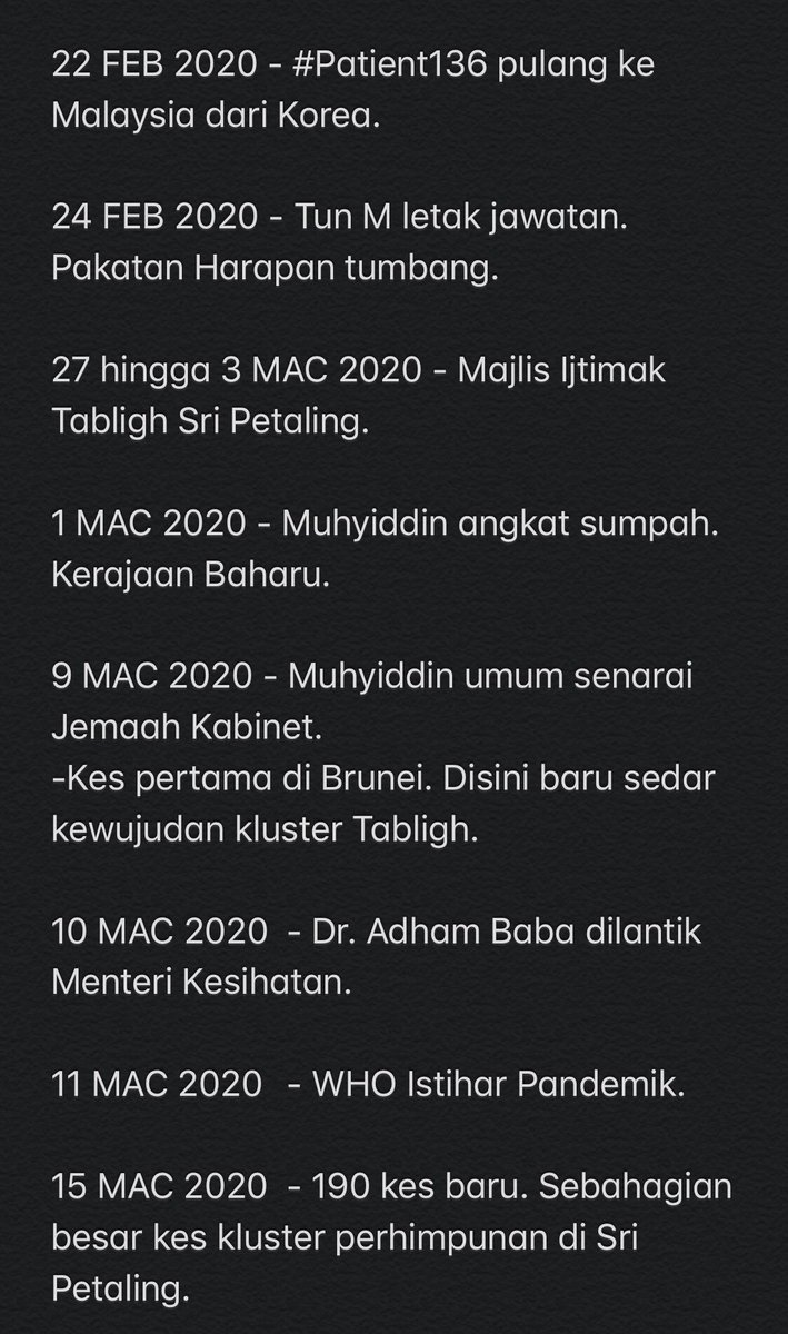 mohdsufian's tweet photo. @KhalidSamad 22 FEB bermula cerita gelombang ke-2 dimana #patient136 yang disebut oleh Health DG dalam video tu. Koronologi ni Kalau saya silap tolong betul kan. https://t.co/QEiDtdGeuA