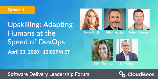Join us April 23rd for our 1st Software Delivery Leadership Forum featuring <a href="/JayneGroll/">Jayne Groll Ray</a> (<a href="/DEVOPSINST/">DevOps Institute</a>) <a href="/mitchellashley/">mitchellashley</a> (@accelst1), <a href="/ellenthorne01/">Ellen Thorne</a> (@cloudbees) and <a href="/robertreeves/">Robert Reeves</a> (<a href="/Datical/">Datical</a>) to discuss highlights from the Upskilling report. #DevOps  bit.ly/2RT1zBM