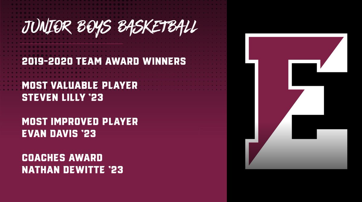 EHS Boys Basketball (@ehshoops_boys) on Twitter photo Congratulations to our award winners from our ninth grade basketball team, the “Junior” squad! <a href="/EHSMAROON/">EHSAthletics</a> Congratulations to our award winners from our ninth grade basketball team, the “Junior” squad! <a href="/EHSMAROON/">EHSAthletics</a>