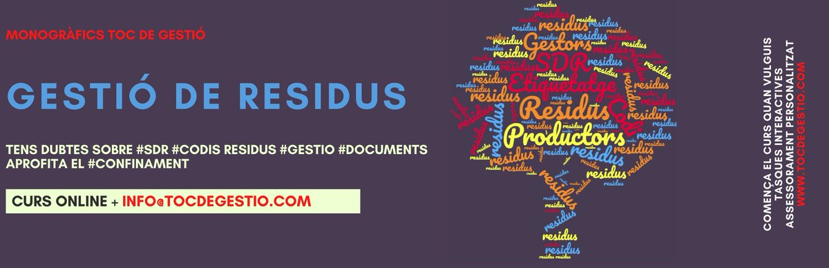 tocdegestio's tweet photo. Monografics Tocdegestio #formacioOnline #residus #ISO14001 https://t.co/Eha0cIRcyY