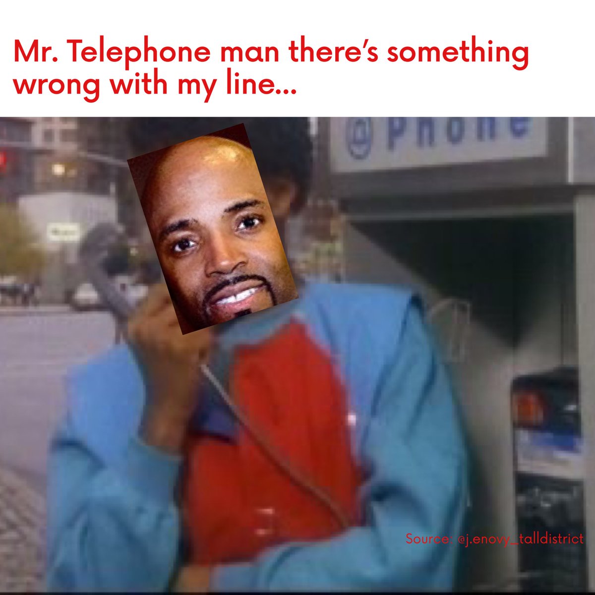 TALLDistrict's tweet photo. @SmallzTaughtU He should’ve used one of those phones to phone a friend. #TeddyRileyVsBabyface https://t.co/q0pTcMuvVL