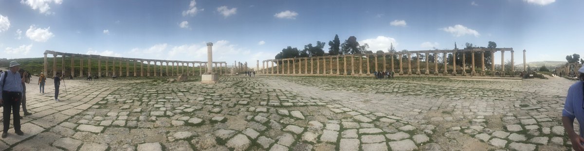 So farewell from Jerash. Tomorrow on our  @Martin_Randall Essential Jordan tour we visit Amman, the modern capital of Jordan, and some of the so-called Desert Castles. Again, photos from recent times, and from the archives of the  @PalExFund We hope you've enjoyed your day.