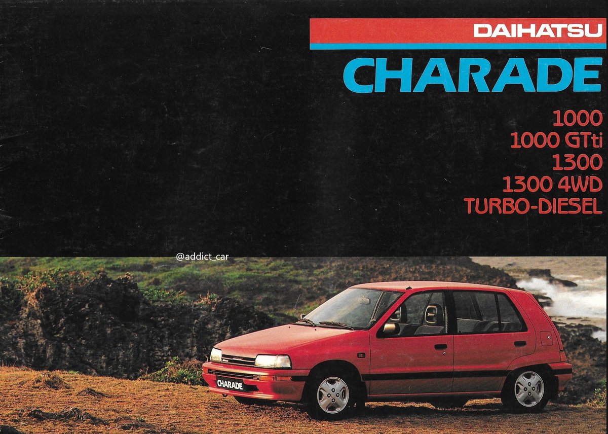 Carbrochureaddict A Twitter 1 2 The Third Generation Of Daihatsu S Charade Had Quite Pleasing Aerodynamic Styling An Expanded Range Included The Turbocharged 1 0 Litre Gtti Which Had A Successful Rally Career Plus A New