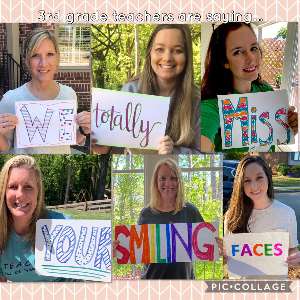 CogburnWoodsES's tweet photo. Even at a distance our 3rd grade teachers are coming together! #cwesisthebest #feathertogether https://t.co/txAk6E5oLw
