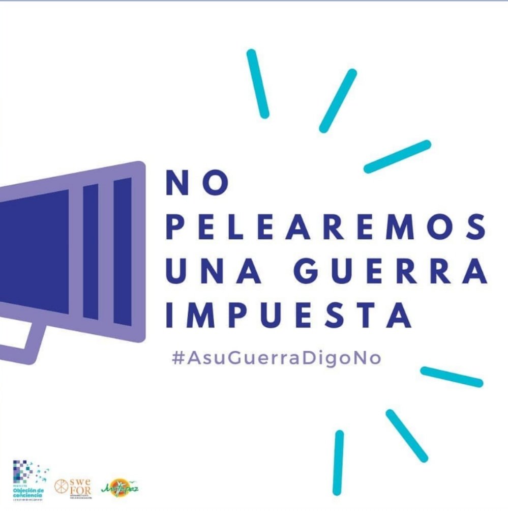 ColectivoConova's tweet photo. #ASuGuerraDigoNo | Este año seguimos trabajando en la construcción de paz🕊️, nos decidimos a innovar 💡para que los jóvenes no peleen una guerra impuesta🙅‍♂️, en poco tiempo conocerás lo nuevo de objeción de conciencia, espéralo👀.
#SomosObjetorxs #CoNova https://t.co/G4VlL9QhLn