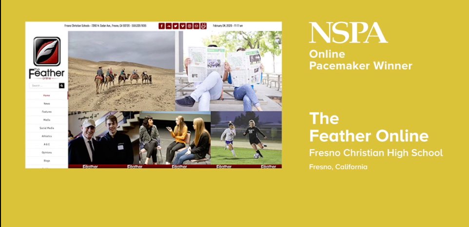 korimjames's tweet photo. PACEMAKER!!!! 🥳 This team... amazing! So proud of the exceptional dedication, fortitude, and talents of @thefeather staff. What a year of adversity. So honored to be recognized 1 of 16 in the nation from @NSPA . THANK YOU! @gstobbe , you ROCK! https://t.co/QAsqVYp3lk