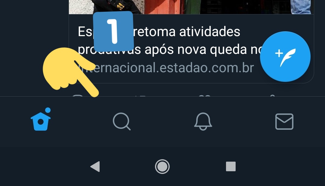 oggh's tweet image. No app são 4 cliques pra denunciar hashtag como spam: