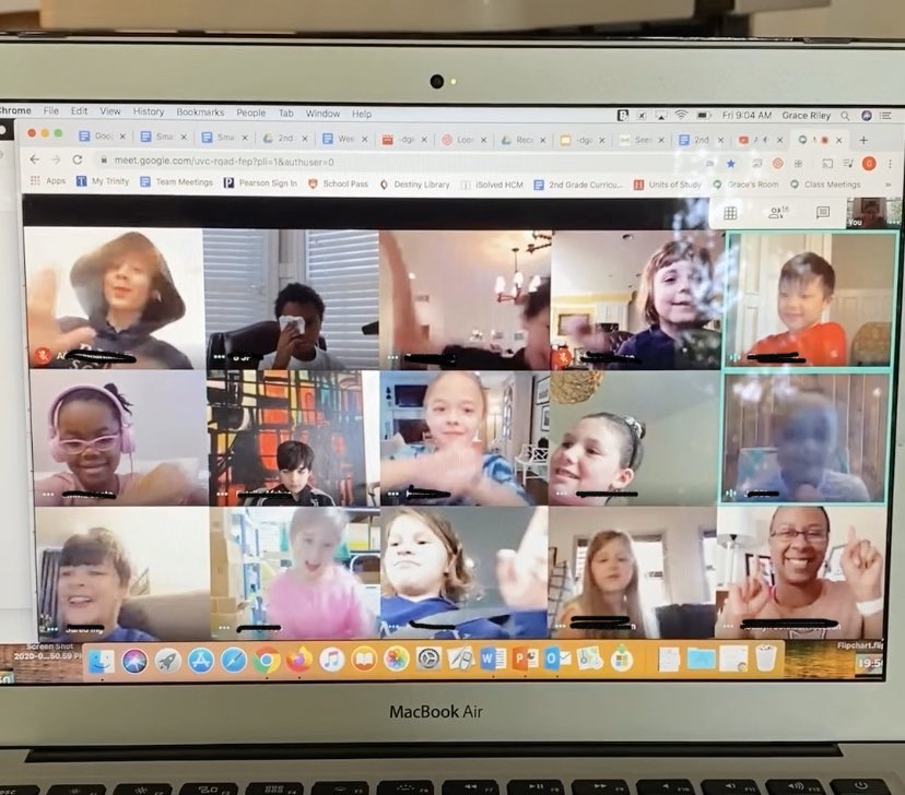 Dancing into the weekend to the new Trolls soundtrack in Morning Meeting today! Though the days can start to blend together during distance learning, nothing beats that Friday feeling! 💙🕺🏻#TrinityLearns