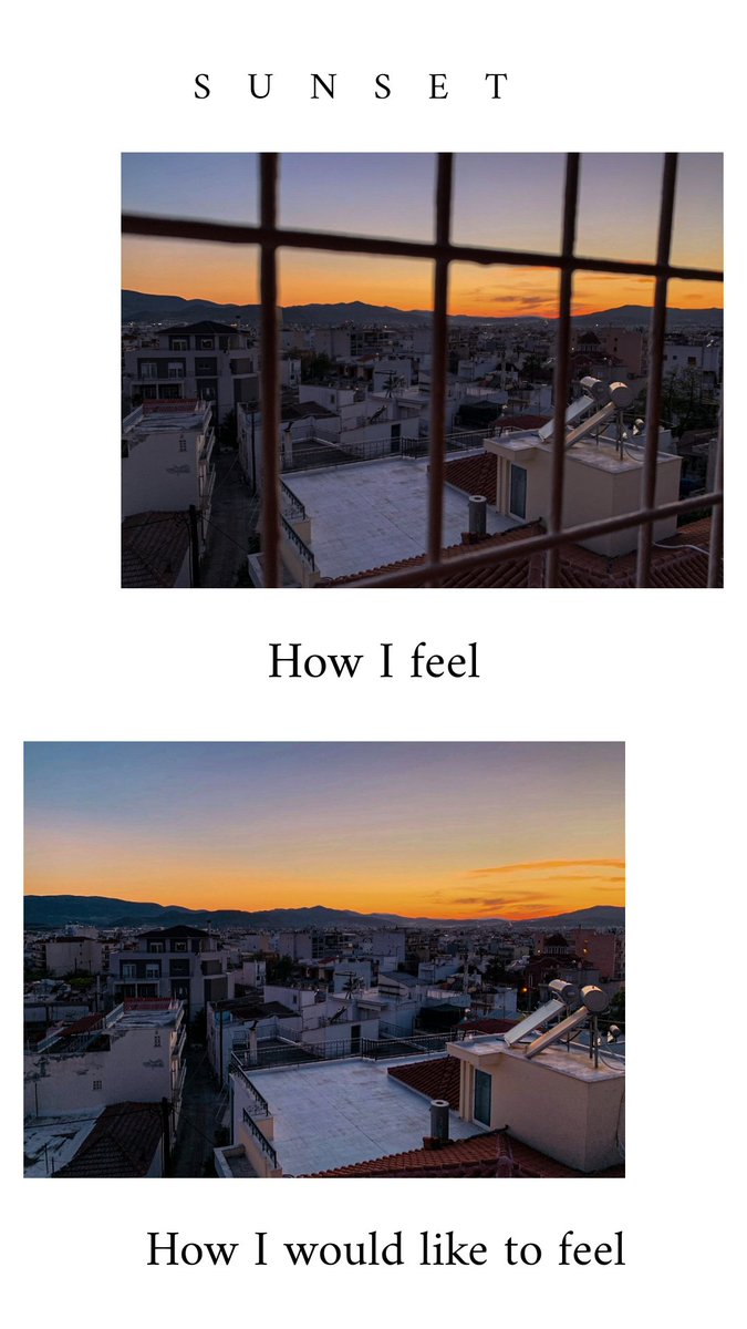 Chloe_Amyg's tweet photo. My feelings are mixed... 
#covid19Gr #QuarantineLife #Quaratine #sunset #photooftheday https://t.co/lSA1yItFvQ