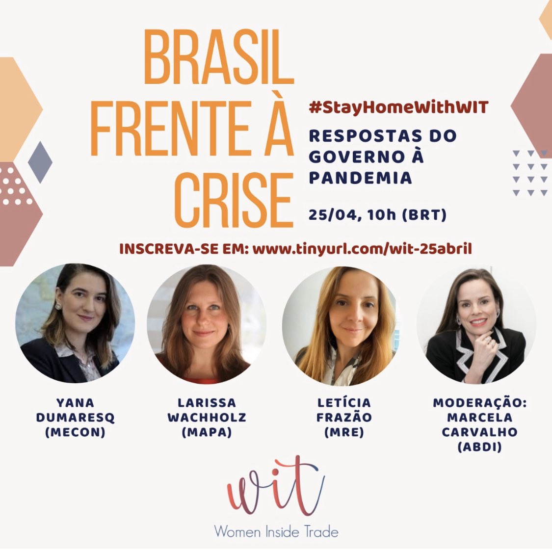women_trade's tweet photo. Vem aí mais um super webinar, dessa vez com foco nas respostas do governo à pandemia! Contaremos com a participação de @Yanads1 @MarcelaSCarv @lariwachholz @LetciaFrazo6
Inscrevam-se em https://t.co/LYs4QARtFP https://t.co/plxSucKVGW