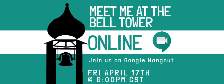 See you at 6 on Google Hangout!

This event has a video call.
Join: meet.google.com/jqa-jhoa-ony
+1 732-771-9393 PIN: 345854081#

#belltowerfamily #stoptheviolence #winnipeg