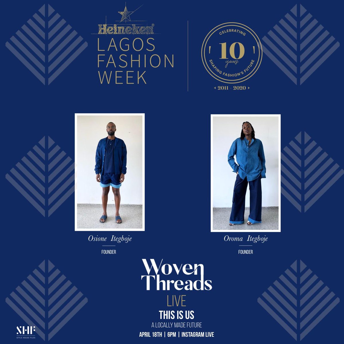 LFW_NG's tweet photo. This Is us IG Live:

Oroma &amp; Osione Itegboje (Founders, This Is Us) join us for the next session of Woven Threads Live to discuss a locally made future and how to design like an African. Tune in to our IG Live at 6pm! https://t.co/mnu3Sj7pJp