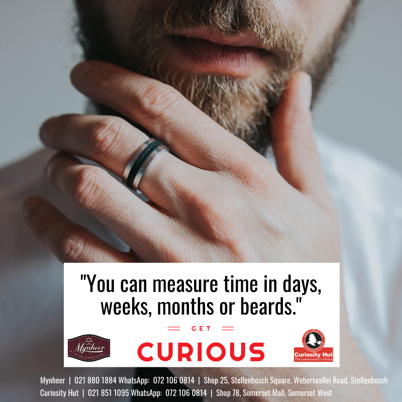 curiosityhut's tweet photo. "You can measure time in days, weeks, months or beards."

What's your beard looking like?  Send us a picture of before lockdown and now... if you can.  

#getcurious #curiosityhut #mynheer #premiumtobacconist #somersetwest #somersetmall #stellenboschmall #stellenbosch https://t.co/VPUq1Uzu7T