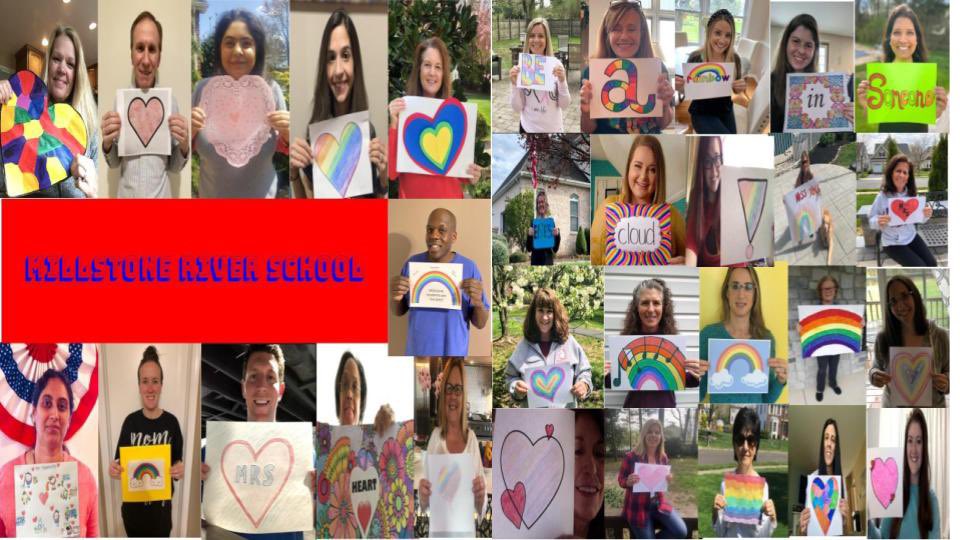 LjrJohnson's tweet photo. @MRS_Eagles teachers miss their students!  We can’t wait to “see” them on Monday!  Sending virtual hugs! @Dalton_MRS_WWP @HeatherShanklin @ErinFalk1 @river_pta @WWP_Schools #mrssoars #virtualWWPRSD #wwprsd https://t.co/BGoEYqCWoU