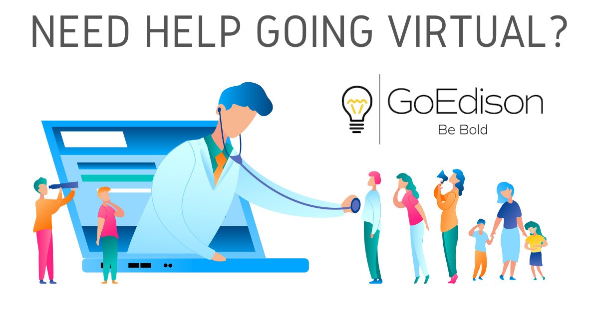 GoEdisonDigital's tweet photo. If you need help setting up and marketing virtual appointments for your #medical or #dentalpractice, reach out to us! https://t.co/guUJLhWOTb https://t.co/okv1hqoOXj