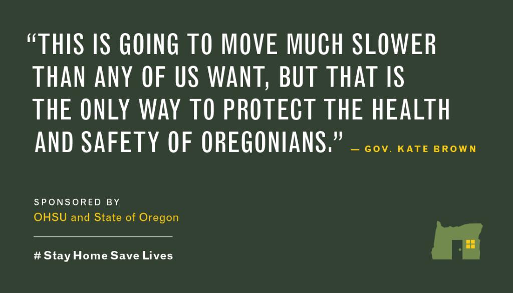 OHSUNews's tweet photo. When can Oregon start to reopen? 

Slow the spread. Gather enough PPE. Track &amp; contain cases. #StayHomeSaveLives https://t.co/fPcr6Hr8Sk
