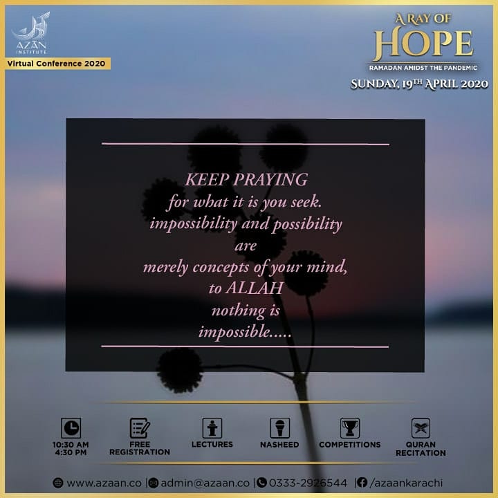 azaanthecall's tweet photo. Allah can change the most hopeless situation into the best moment of your life. 
He's just testing your faith and patience.
So, never stop praying and never lose faith in Allah.

#rayofhope https://t.co/EXnX0cmyrS