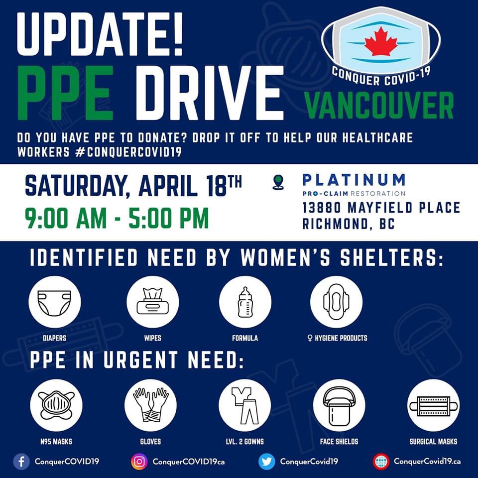 jodyvance's tweet photo. Please share far and wide. Help spread the word about tomorrow’s #PPEDRIVE @wick_22 https://t.co/K2Gy4k3foH