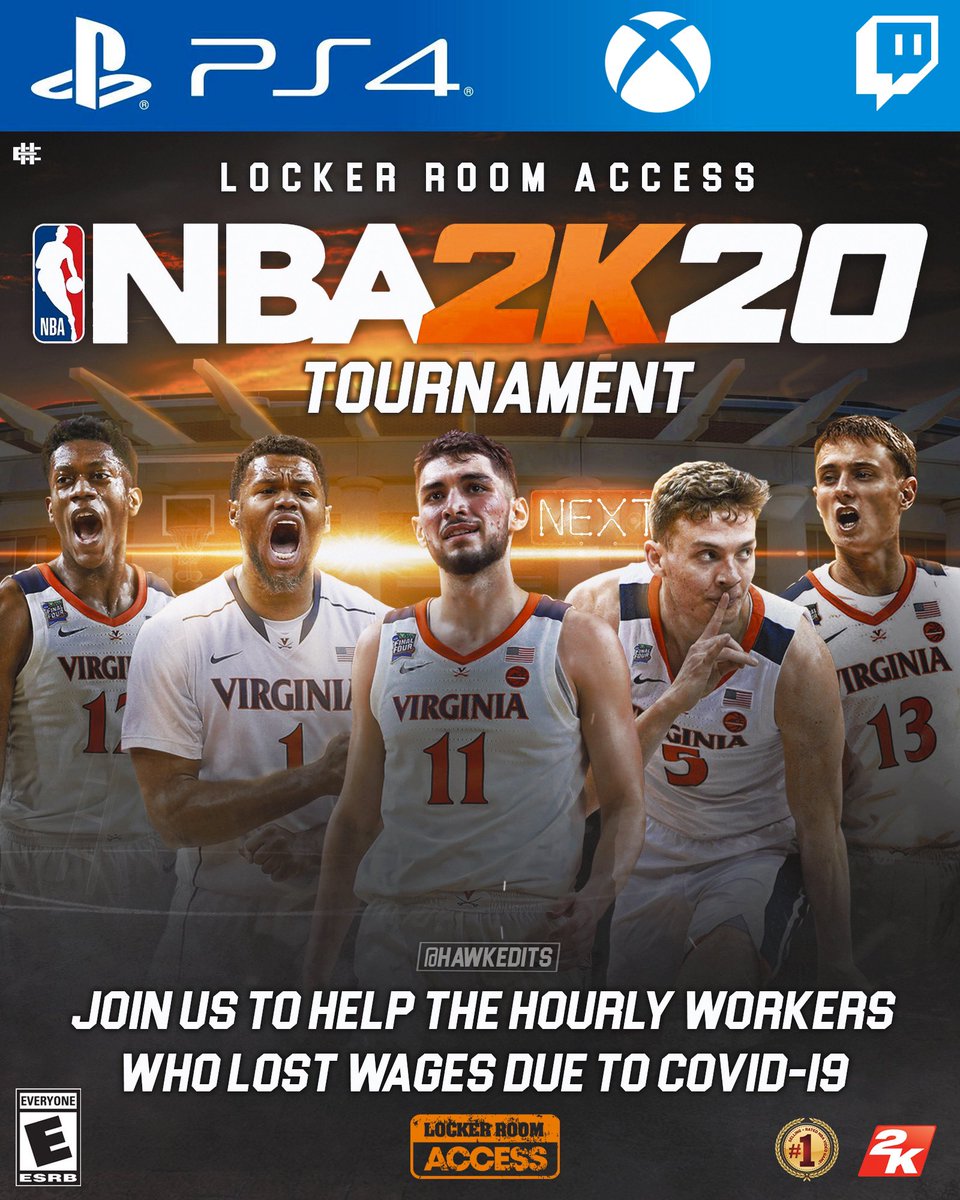 Calling all former @uva athletes.  We are hosting an NBA 2k tourney with all benefits going to those uva hourly workers impacted by Covid-19.  If you have any interest, please DM or contact us here!  Have fun &amp; help those in need all while social distancing!