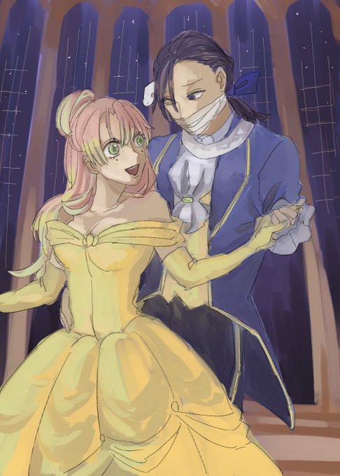 なぎささんがTwitterに投稿した甘露寺蜜璃(鬼滅の刃)のイラスト。