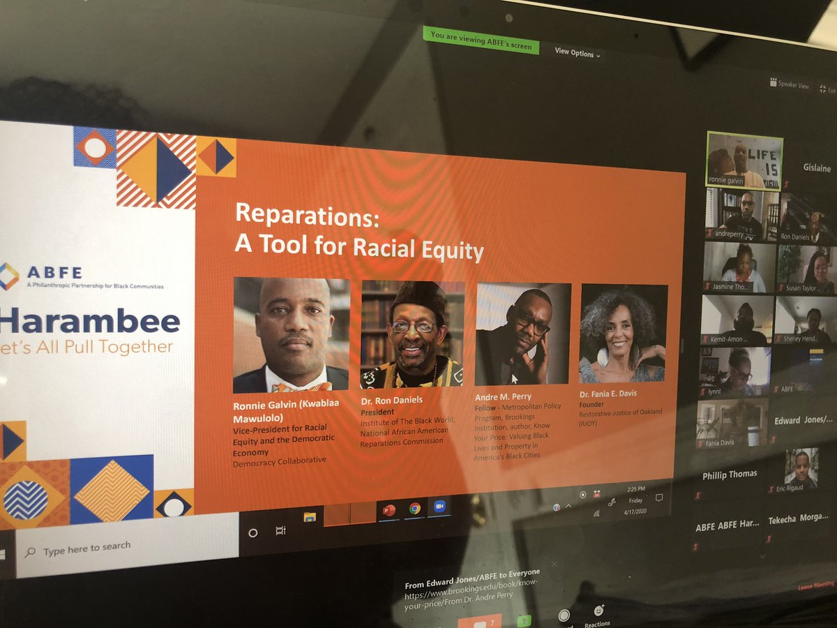 GislaineEdSpeak's tweet photo. “There’s nothing wrong with Black people that ending racism can’t solve.” Thankful to #ABFEvirtual for this reminder. And renewed call to action in the kindest of #COVID19. #Harambee2020 https://t.co/Z8ypLjVCC6