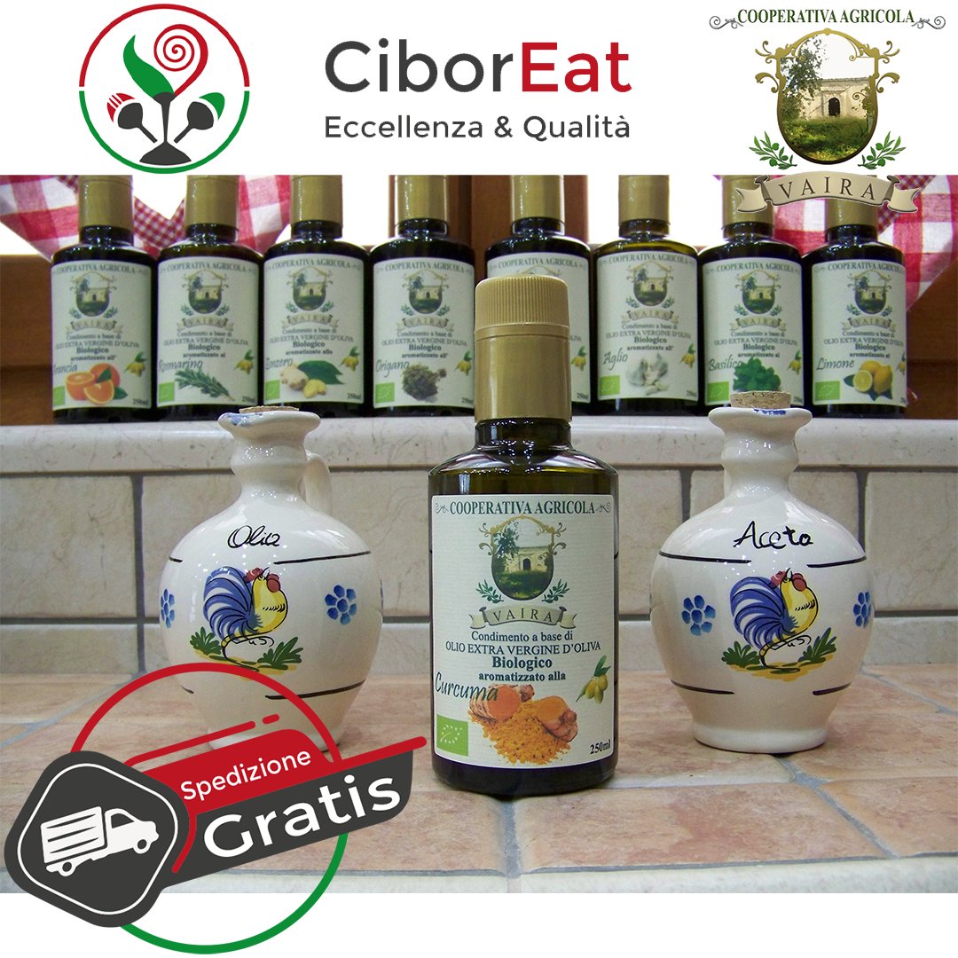 CiborEat's tweet photo. Un tocco esotico per un simbolo del Mediterraneo: l'olio extravergine Vaira aromatizzato alla curcuma. Acquistatelo su https://t.co/iQ9xqZIXI3, la spedizione è gratuita per tutto il mese di aprile.
.
.
#olio #ciboreat #spedizionegratis #mediterraneo #extravergine #ecommerce https://t.co/YfWrHRGhzu