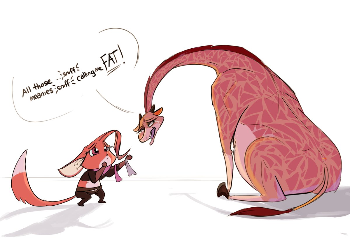 jonathanchimney's tweet photo. Awww she crying now :( #characterdesign #giraffe #furryart #furry #cute #anthro #fox #sad #art #illustration #imnotfat #fat #belly #vixen #love #dailydoodles #dailydrawing https://t.co/YGXLSucp9R