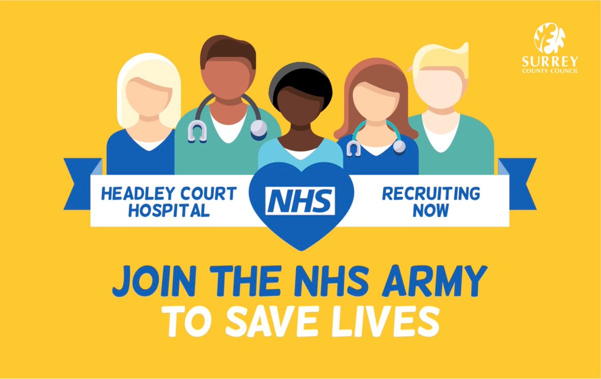 Headley Court in Leatherhead a former military rehabilitation facility, will re-open as a community hospital and they urgently need you! Want to become part of the <a href="/NHSUK/">NHS</a> army to help save lives. Nursing and Allied Health Professionals jobs available orlo.uk/xPwvU