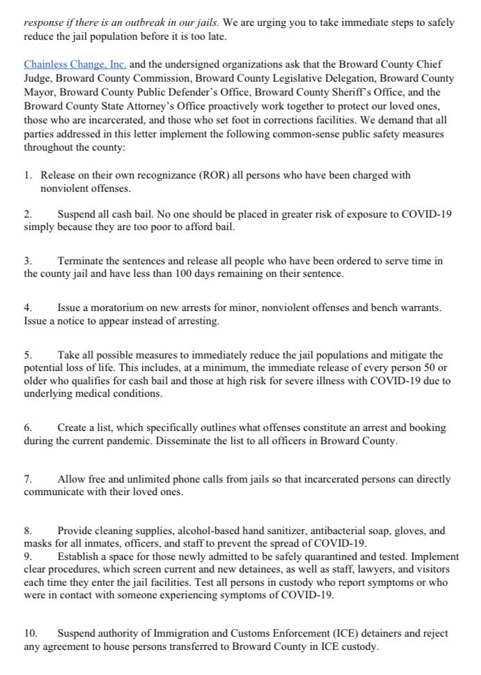 BrowardSquaDD's tweet photo. Screenshots of letter below. #deCarcerateBroward #FreeThemAll #PublicHealth #ChainlessChange #FreeThemAll4PublicHealth #FridayFeeling https://t.co/3bJSmFOk1r