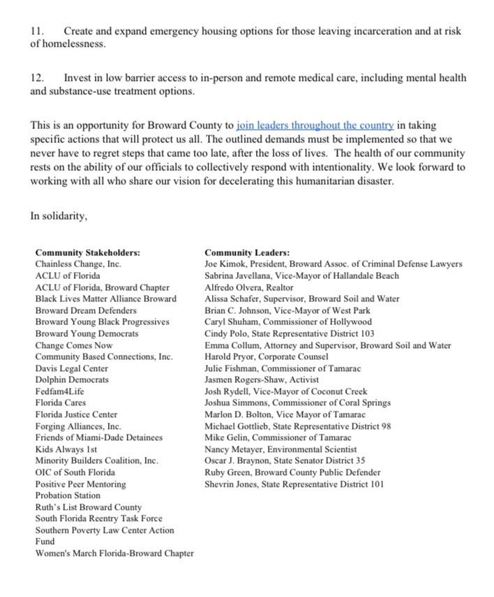 BrowardSquaDD's tweet photo. Screenshots of letter below. #deCarcerateBroward #FreeThemAll #PublicHealth #ChainlessChange #FreeThemAll4PublicHealth #FridayFeeling https://t.co/3bJSmFOk1r