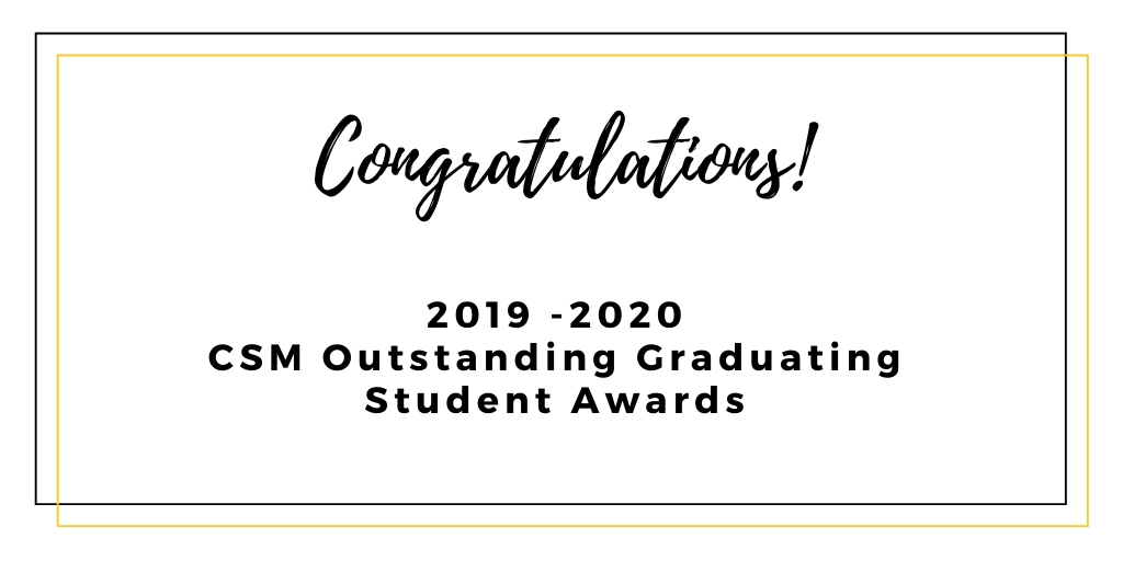 KSUCSM's tweet photo. We're excited to announce the 2019 - 2020 Outstanding Graduating Student Award recipients! Congratulations! 🎉

🔗: https://t.co/aW0le3mfcb https://t.co/uYAdKbA3aZ