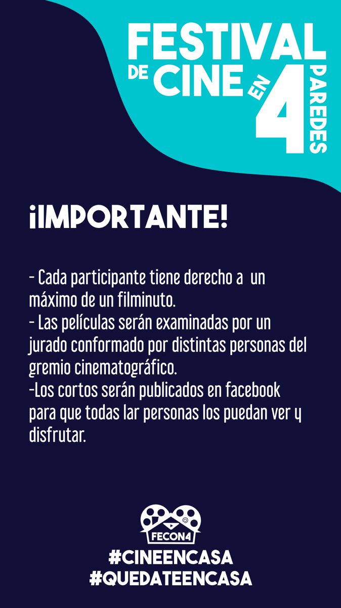 En4paredesfest's tweet photo. ¡Pues nuestro Festival! Mil gracias si nos apoyas en esta iniciativa de cuarentena inscribe tu película aquí https://t.co/L0RXbctMi1. Haz cine en familia y #QuedateEnCasa https://t.co/nyu4arhCAO