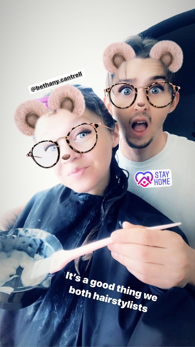 johnscotthair's tweet photo. It’s a good think both me and the wifey are hairstylists during these crazy times #StayHome #coronavirus #CoronaHaircut https://t.co/WzBPeq8hFg