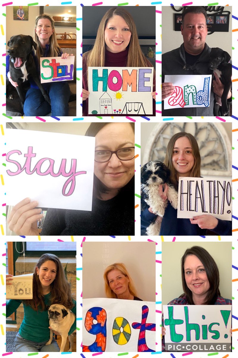 Ogden6th's tweet photo. Ogden 4th-6th Grade teachers are here to support you!  We miss being at school with our students very much!  Stay strong and healthy everyone! @AvenueOgden #OgdenAvenuePanthers #AllInIllinois https://t.co/Xx3ROiiLOb