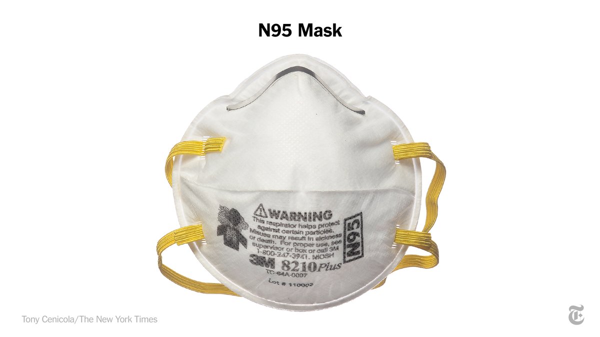 The N95 is the most recognizable and effective mask — the name means it can block at least 95% of tiny particles. It’s designed for single-use, and should be reserved for health care workers who are regularly exposed to infected patients.  https://nyti.ms/2VByJXF 