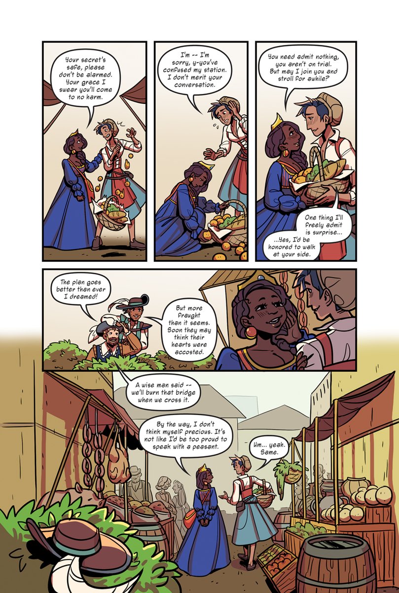 EdwardComics's tweet image. And here's the full comic! It's a queer shakespearean(ish) rom com in 4 pages, co-created with @elefluff and lettered by @RachelOrdwayArt

More mini-comics at EdwardComics.com