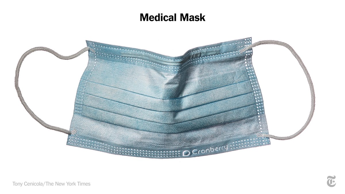 Medical masks come in a few varieties and are less effective than the N95. But when worn properly, they can help prevent the spread of the coronavirus by catching droplets when you or others near you cough or sneeze. These masks are meant to be used once.  http://nyti.ms/2VByJXF 