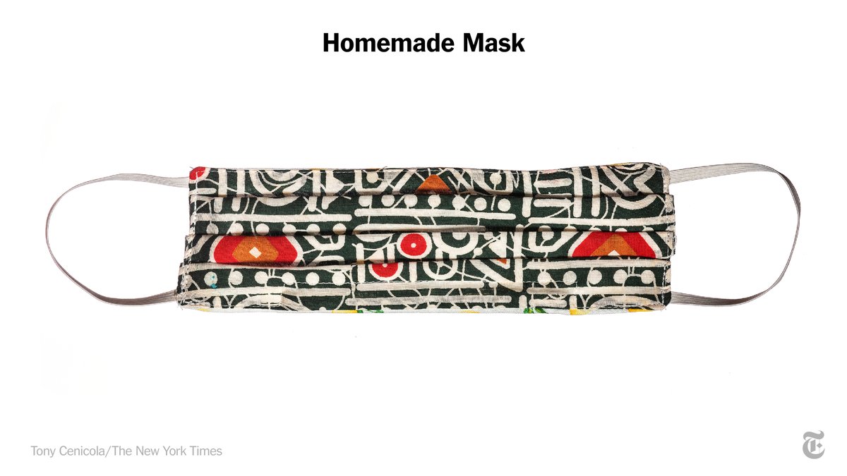 With medical masks in short supply, many people have turned to homemade ones, which can be as effective. Any face covering is better than nothing, but the material should have a high thread count. This one is made of cotton fabric.  http://nyti.ms/2VByJXF 