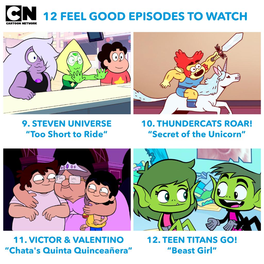 12 episodes guaranteed to put a smile on your face ☺️🥰 Which ones are your favs? Watch them all on the CN app now  👉 cartn.co/CNApp⁣
⁣
#StayEntertained #CNCheckIn #CartoonNetwork #Playlist