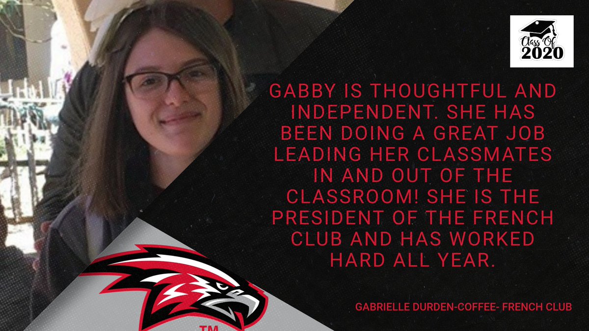 FBHSstudentserv's tweet photo. Happy Friday! Senior shout-out goes to Gabby! Great job. https://t.co/ASgksgCNaq