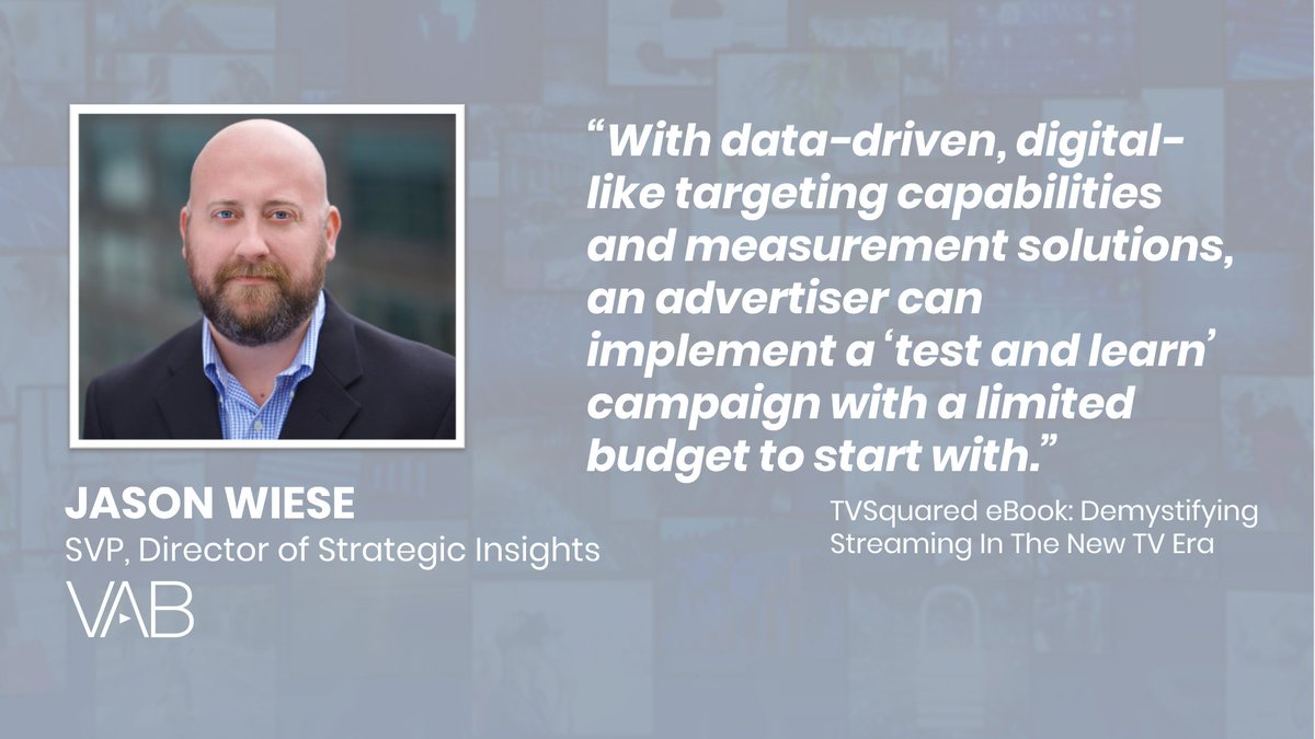VABintel's tweet photo. OTT continues to grow significantly. In @tvsquared's new eBook, VAB's Jason Wiese &amp; leaders from @WaltonIsaacson, @MeetAmpersand, @inscapetv, @babbel, @talkspace &amp; @effectv share perspectives on how &amp; why advertisers should embrace OTT in their media mix▶️https://t.co/VNzkf5HHss https://t.co/SFDieQmPRo