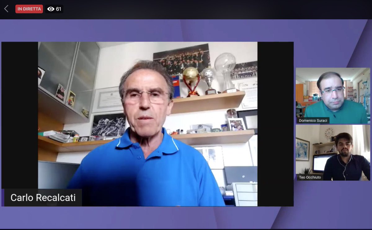 teoocchiuto's tweet photo. Un piacere ascoltarlo, un orgoglio intervistare coach Carlo #Recalcati! La storia della @ViolabasketRc, con tanti ricordi anche sul compianto Kobe #Bryant, su @manuginobili e sulle infuocate sfide playoff con #Treviso.
Trovate il video integrale sulla pagina Facebook di #CityNow https://t.co/KHUioe9G8t