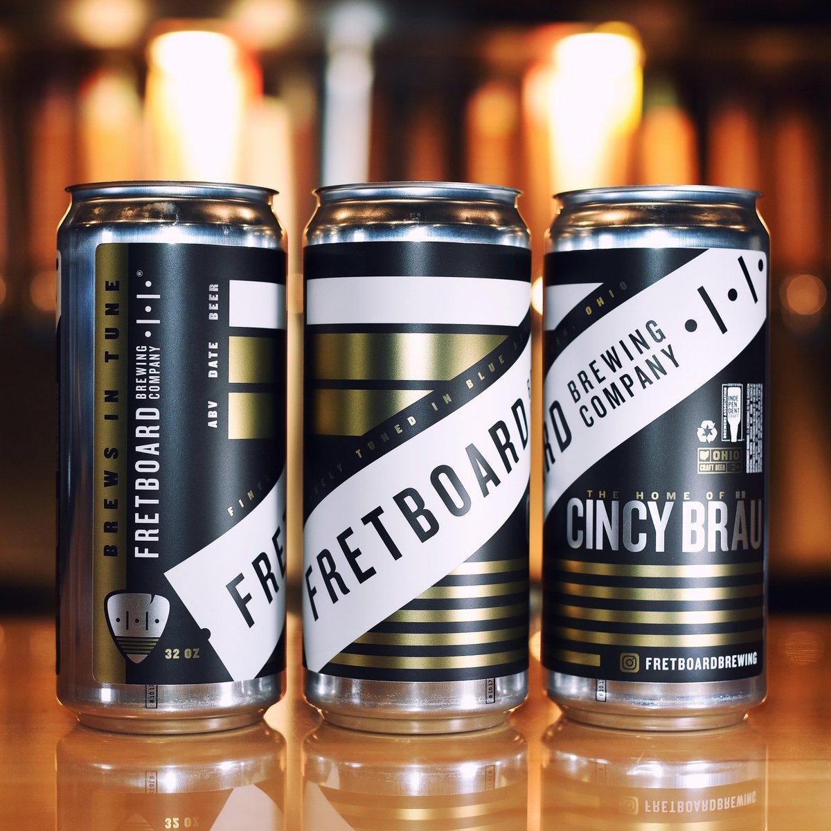 FretboardBrewCo's tweet photo. Open today and tomorrow from Noon-7pm for carryout. Get any three crowlers for just $25. We've also packaged 'Nati Dread (16oz - BBA Stout) in 4 packs for $29.99. Order ahead for curbside pickup at https://t.co/ZGJSi6Amy8 and call us when you arrive! 513-914-4677 •I•I• https://t.co/80aNdZlH1V