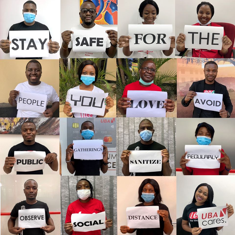 UBA__Zambia's tweet photo. Stay safe for the people you love. Avoid public gatherings, Sanitize regularly and Observe social distance. #UBACares
#WeAreInThisTogether
#AfricasGlobalBank
#UBAZambia https://t.co/tqNCwh5ss9