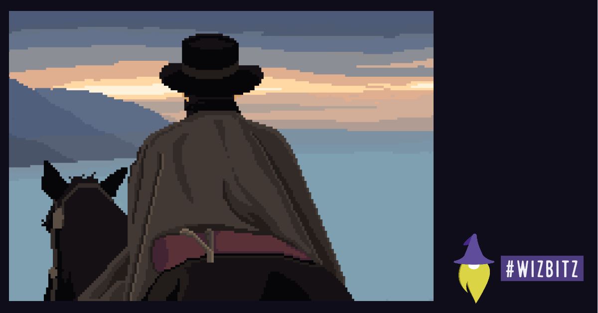 WizBitz_Games's tweet photo. #wizbitz #pixelart #art #godless #sunset #cowboy #horse https://t.co/opTAlphlao