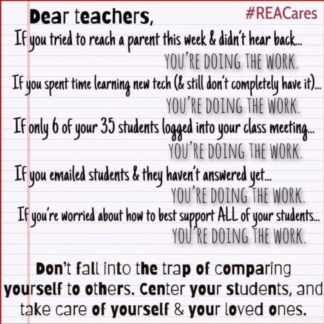 murphyp27's tweet photo. A Friday message to our caring @AVRCE_NS teachers. https://t.co/xYAvoDQJjh