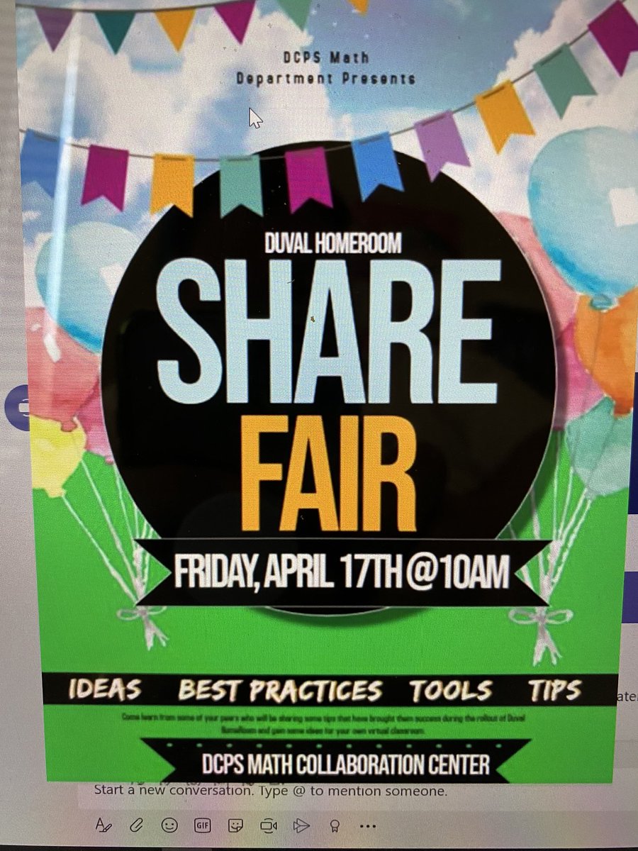 shawnwigg's tweet photo. Some exciting learning going on in our first ever @DuvalSchools Math Share Fair. Easter Egg #math Hunts through @msonenote along with other great ideas from our own teachers as we thrive in #DuvalHomeRoom . #iteachmath #mieexpert #edtech @MicrosoftEDU @DcpsMath https://t.co/AghTNG7lfy