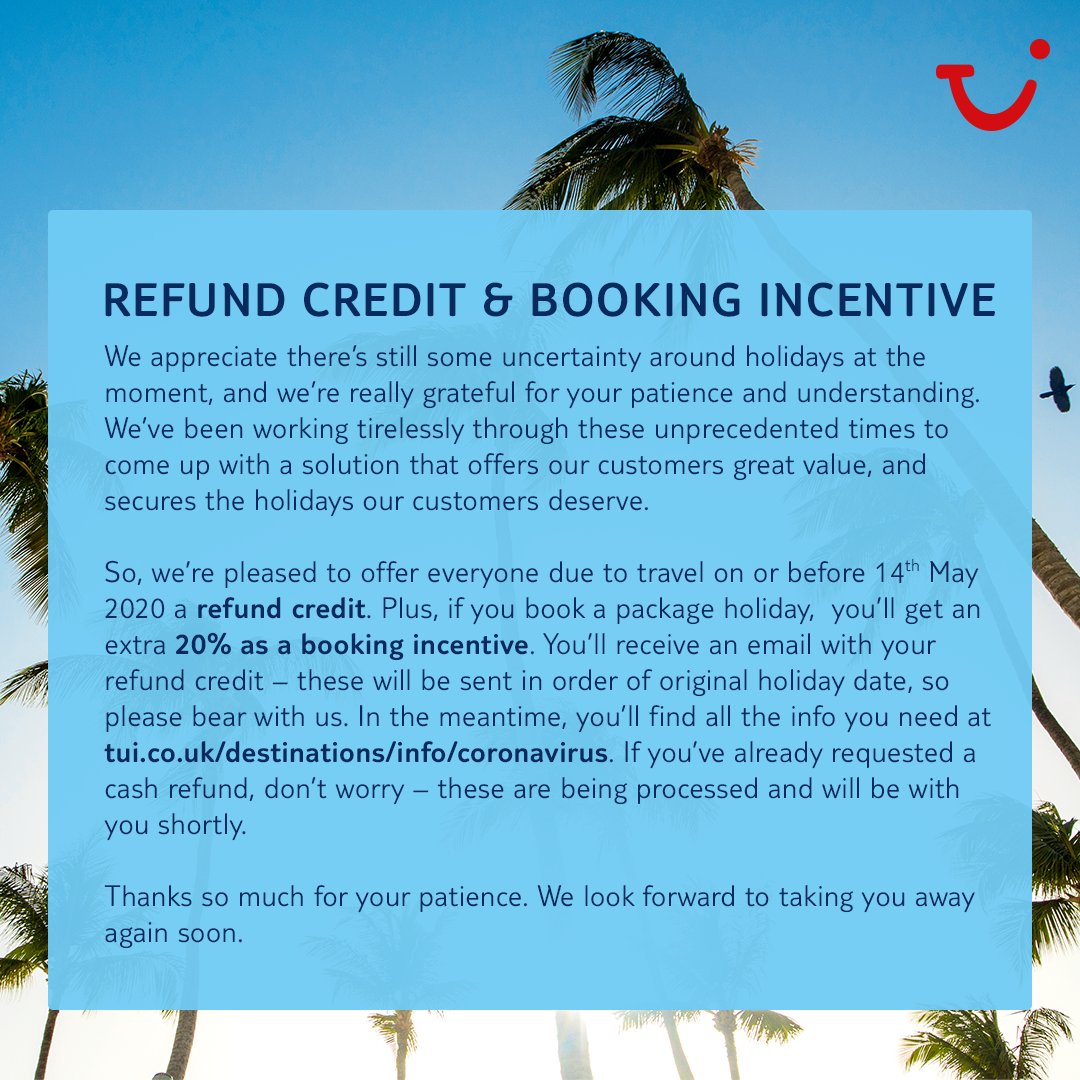 Please read our latest travel info for cancelled holidays. We kindly ask you not to contact us – you’ll find most answers to your questions here: tui.co.uk/destinations/i…