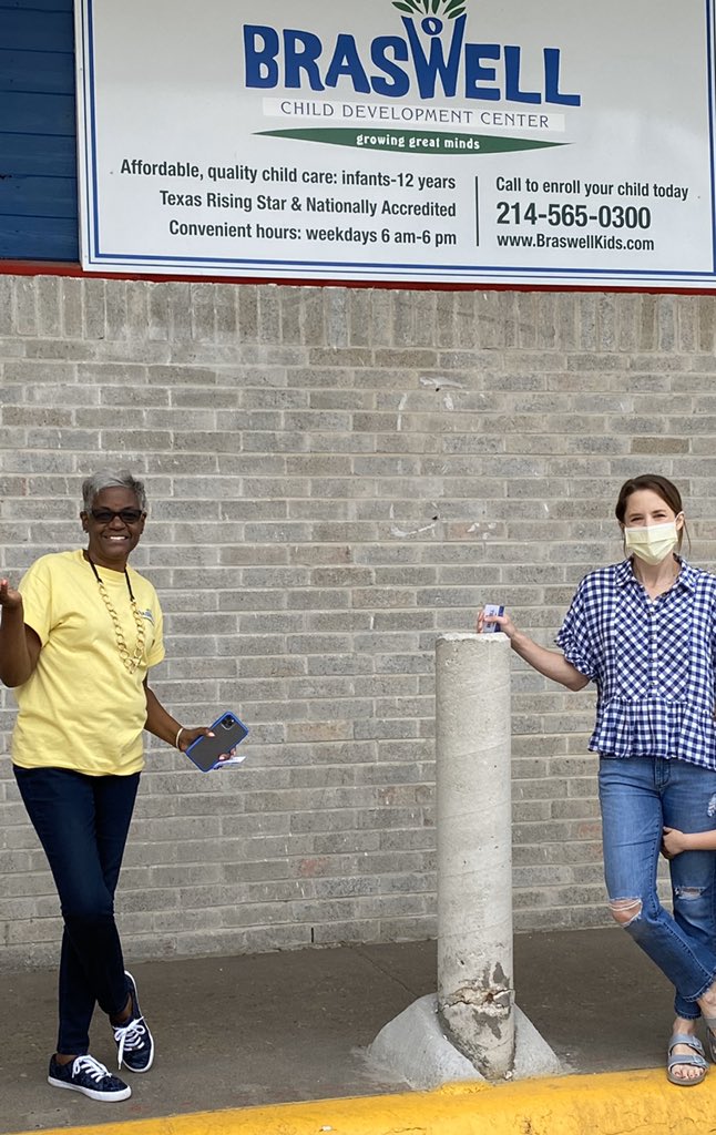BeckyEdu's tweet photo. Thankful to be able to start our day at Braswell Child Development Center dropping off supplies from @gsesdallas! This great facility is hosting 38 kiddos whose parents are essential workers in @CityOfDallas #gsesDRR Thank you Andy for this opportunity! #gsesserves https://t.co/uD8P047oGu